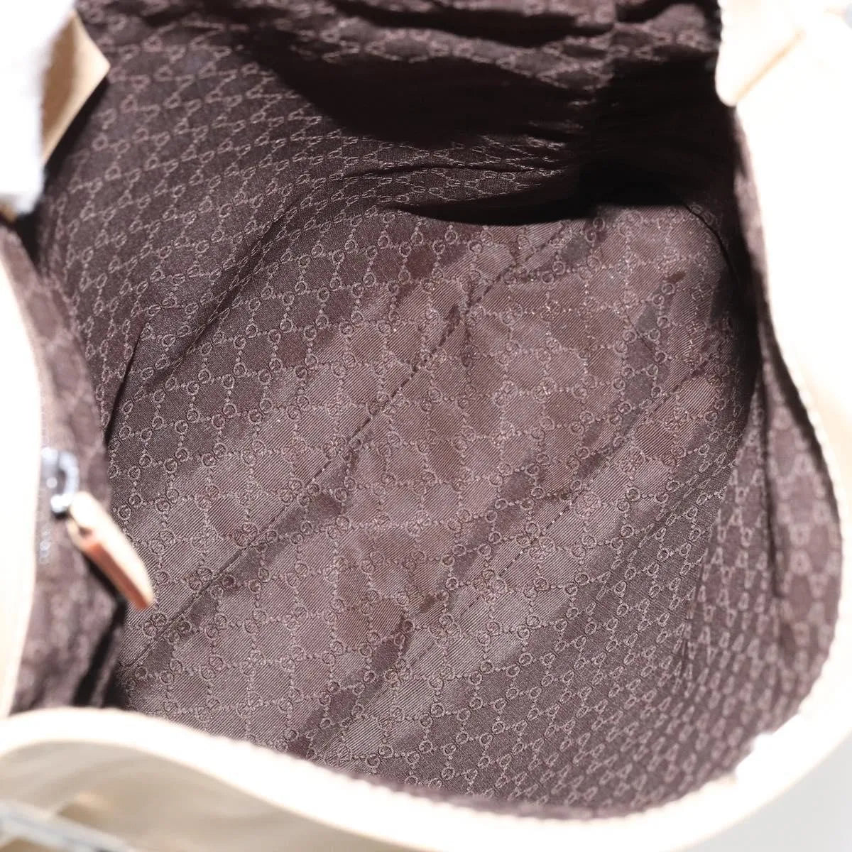 Gucci Vintage Leather, Beige, Leather, Shoulder Bag