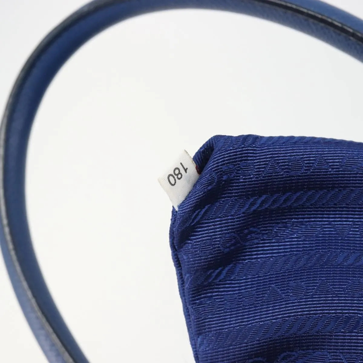 Prada Cuir Promenade Front Zip Tote Leather, Blue, Leather, Handbag