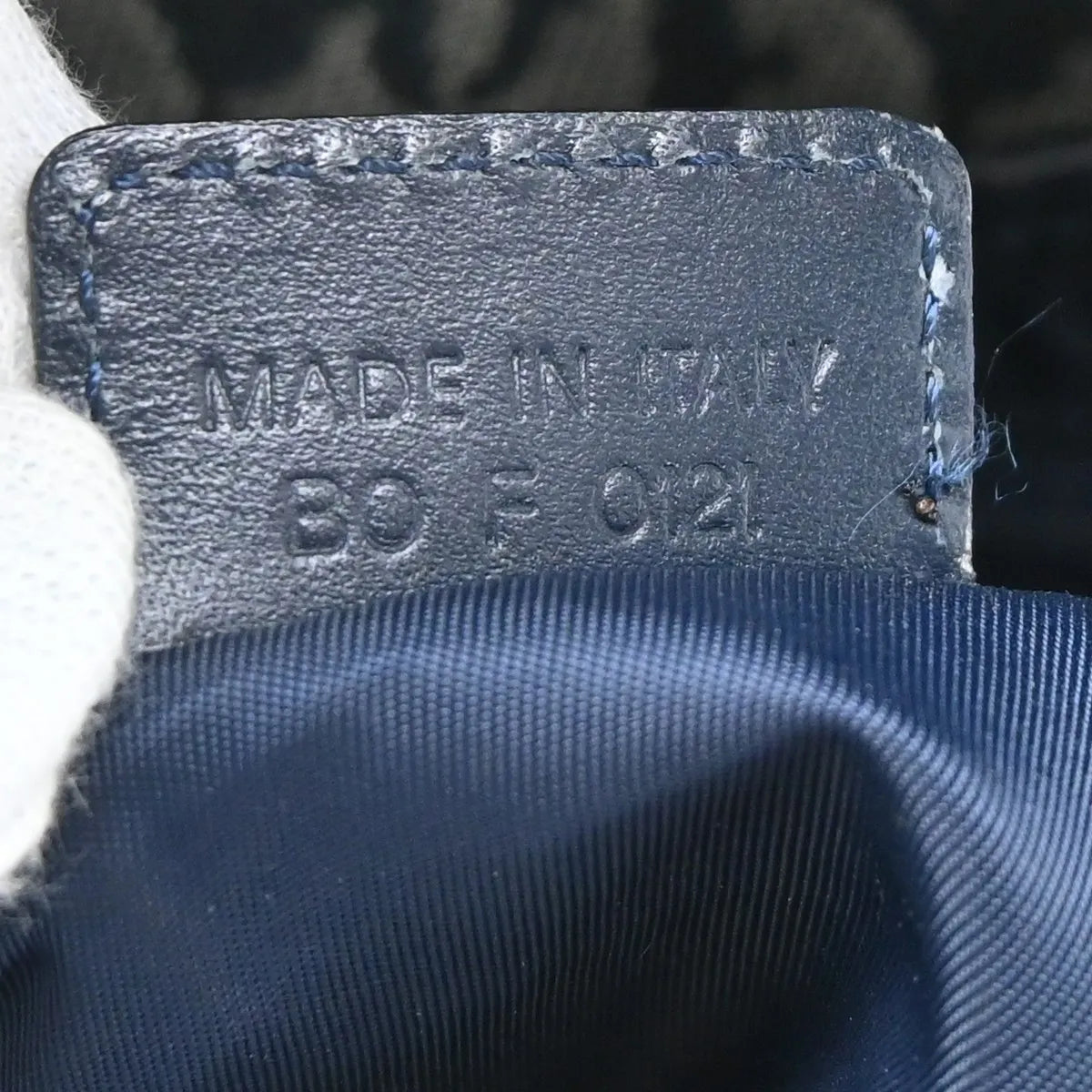 Christian Dior Vintage Trotter Canvas, Navy, Canvas, Handbag
