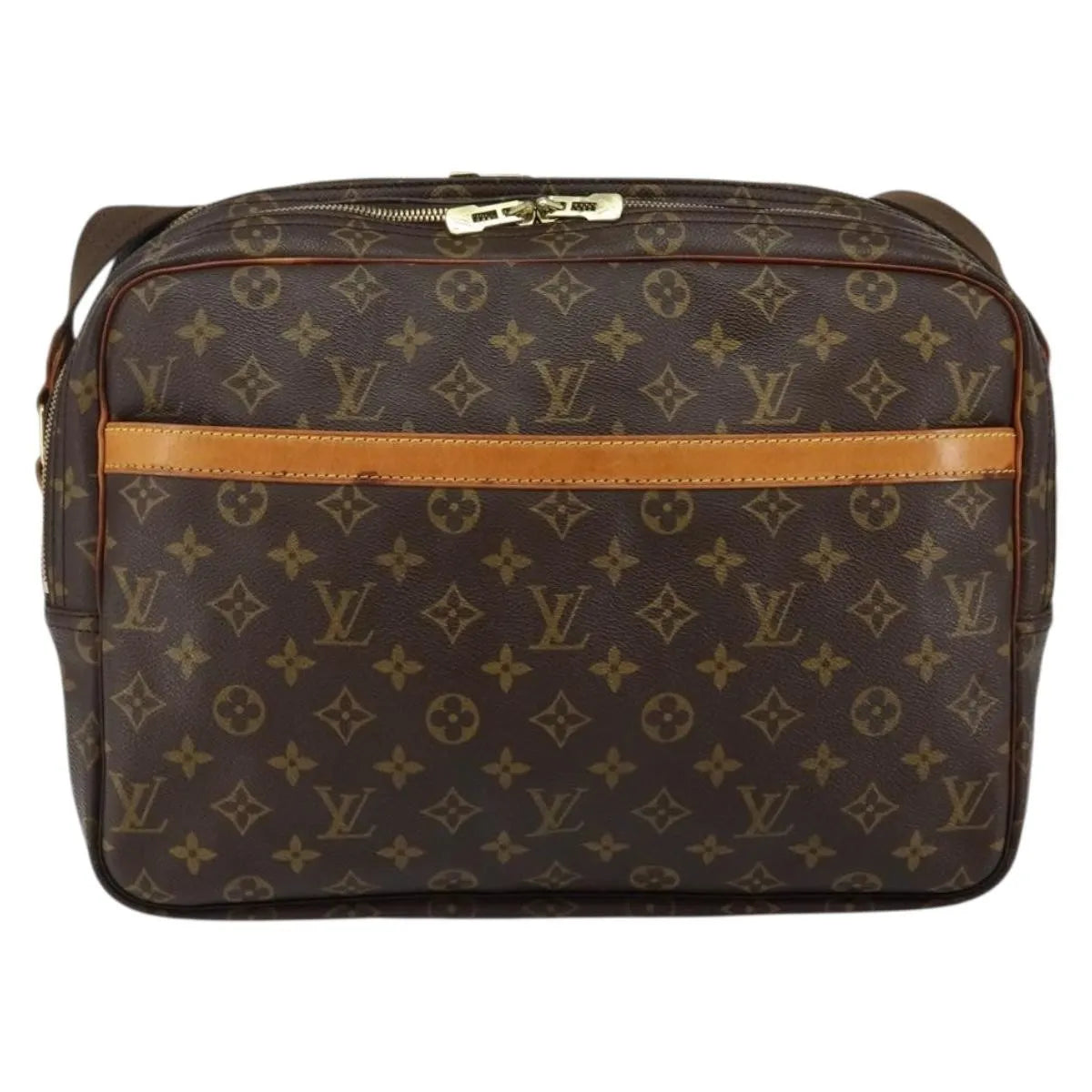 Louis Vuitton Reporter Monogram Canvas, Brown, Canvas, Shoulder Bag
