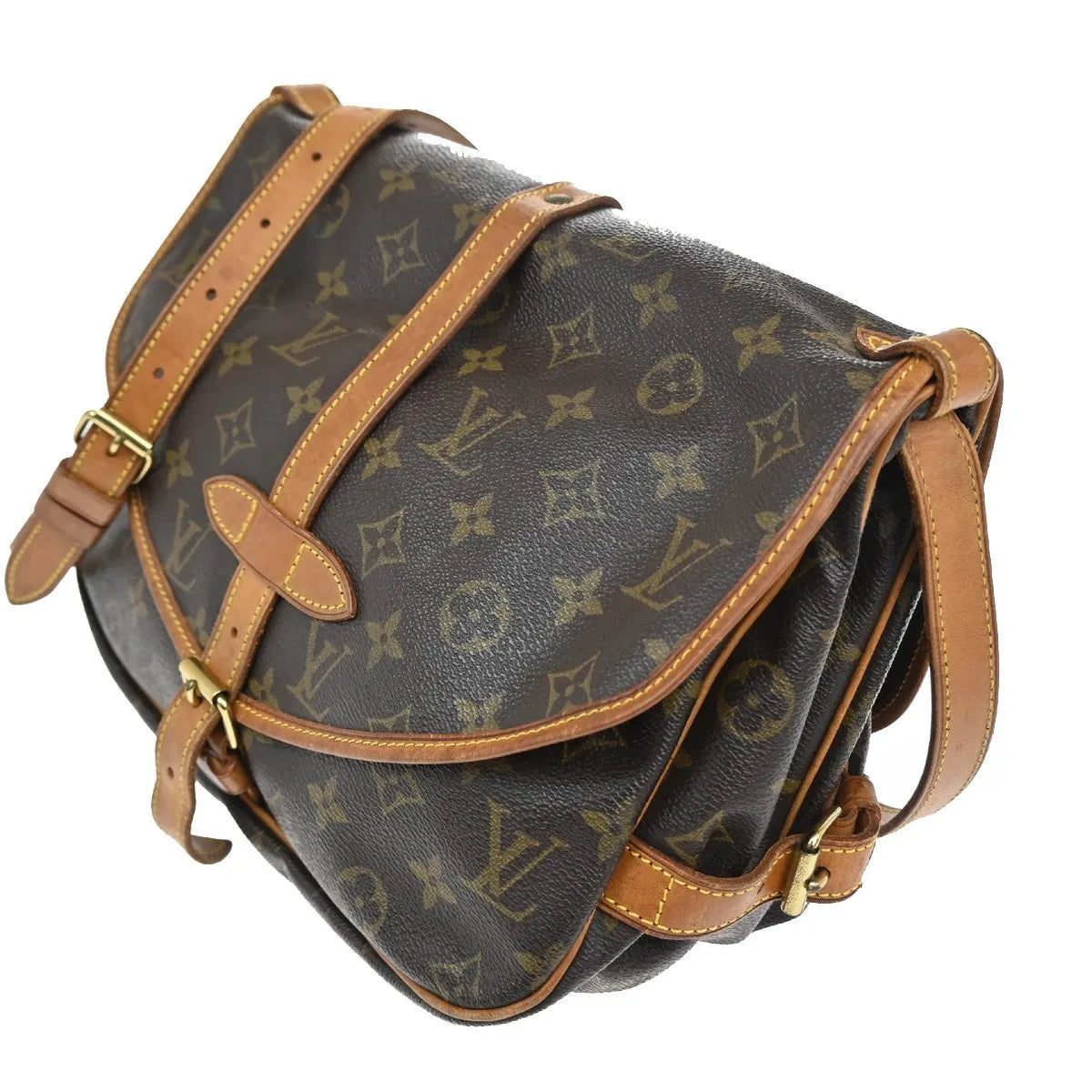 Louis Vuitton Saumur Monogram Canvas, Brown, Canvas, Shoulder Bag