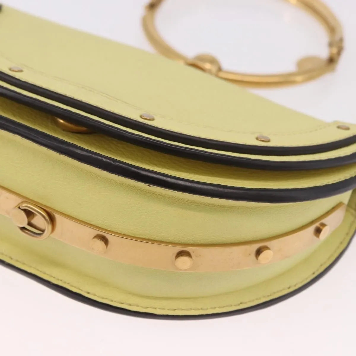 Chloe Nile Leather, Yellow, Leather, Handbag