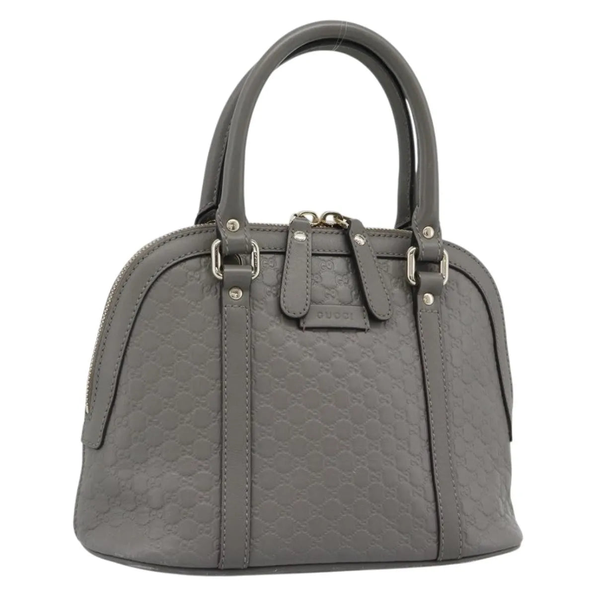 Gucci Convertible Dome Satchel Microguccissima Leather, Gray, Leather, Handbag