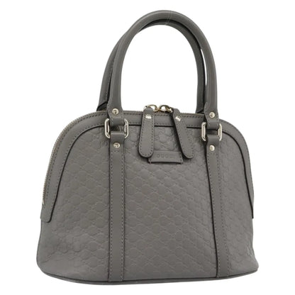 Gucci Convertible Dome Satchel Microguccissima Leather, Gray, Leather, Handbag