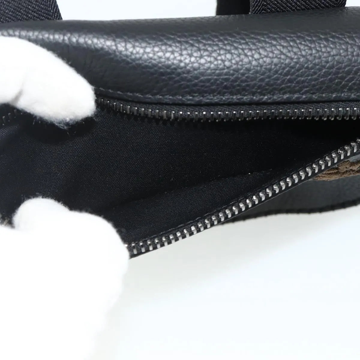 Christian Dior Saddle Pouch Belt Leather, Black, Leather, Clutch