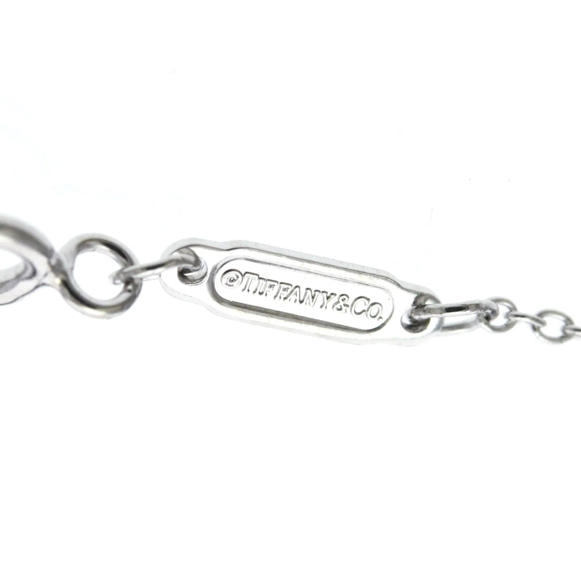 Tiffany & Co. T Smile Pendant 18K White Gold, Silver, White Gold, Necklace