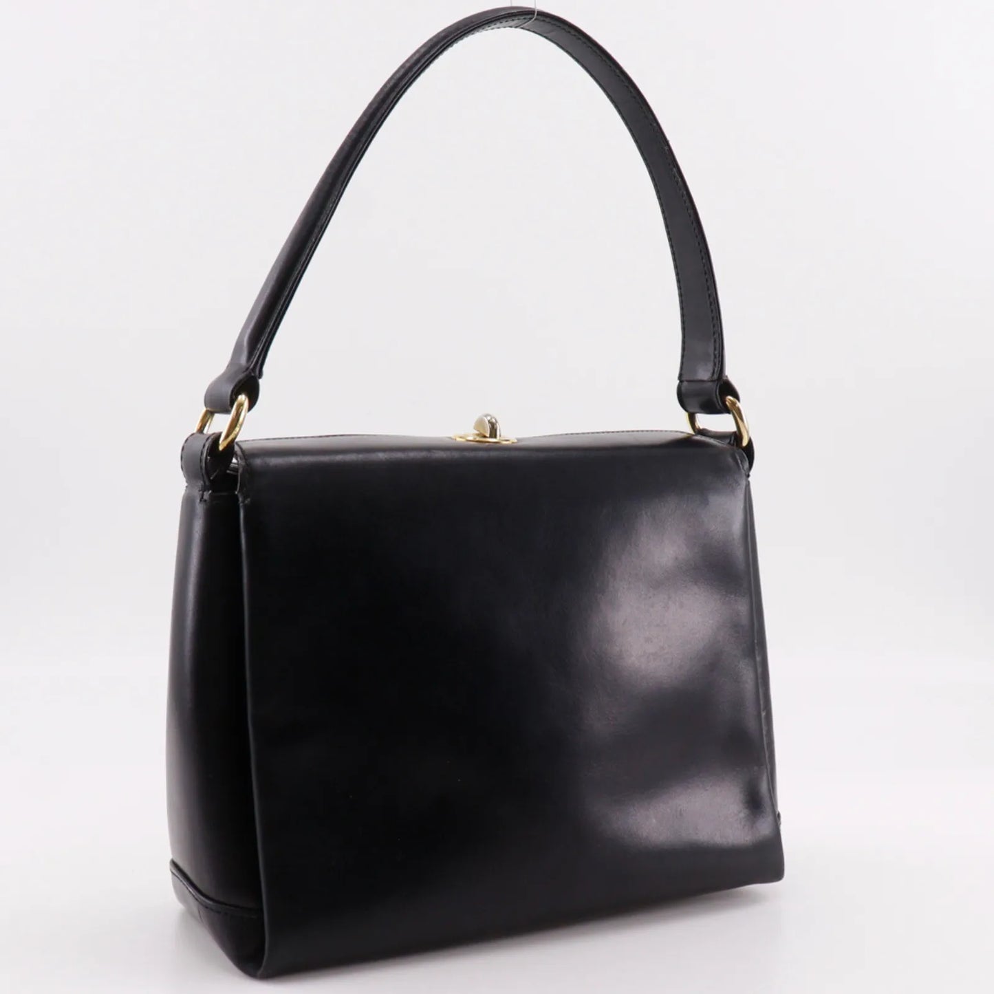 Gucci Vintage Leather, Black, Leather, Shoulder Bag