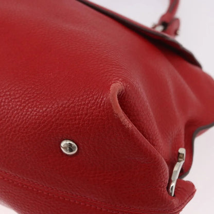 Salvatore Ferragamo Sofia Satchel Leather, Red, Leather, Handbag