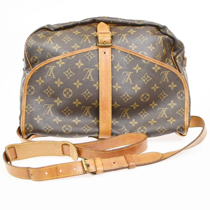Louis Vuitton Saumur Monogram Canvas, Brown, Leather, Shoulder Bag