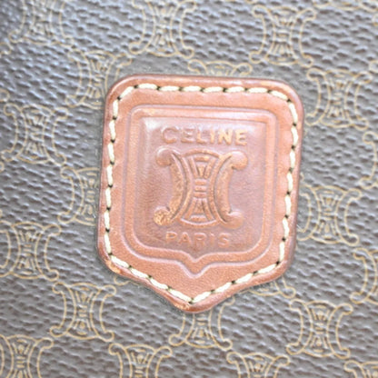 Celine Macadam Pochette Canvas and Leather, Brown, Canvas, Clutch