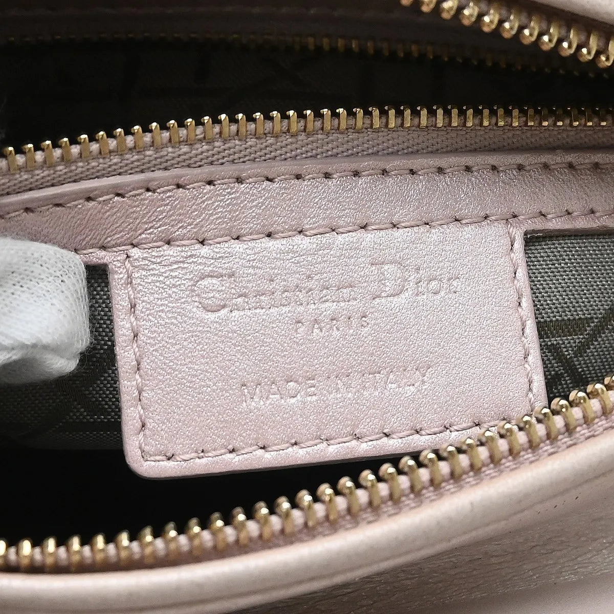 Christian Dior Lady Dior Cannage Quilt Lambskin, Pink, Leather, Handbag