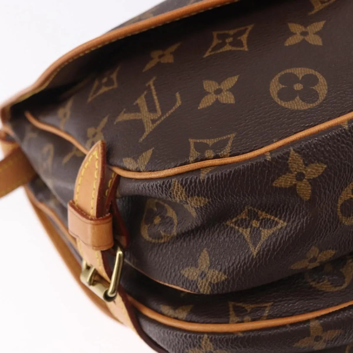 Louis Vuitton Saumur Canvas, Brown, Canvas, Shoulder Bag