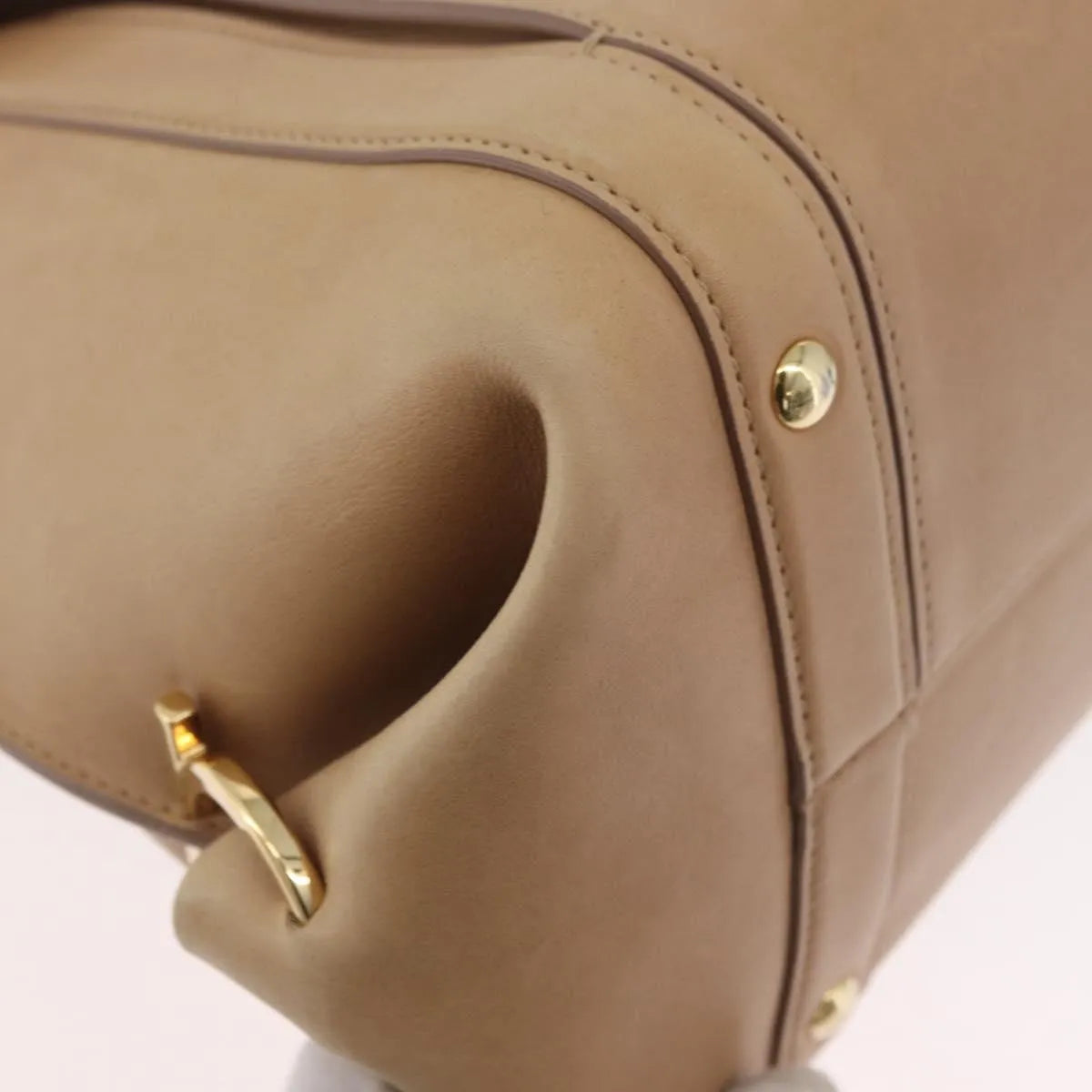 Salvatore Ferragamo Suzanna Satchel Smooth Leather, Beige, Leather, Handbag