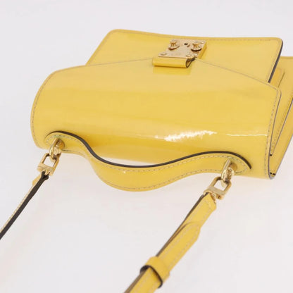 Louis Vuitton Monceau Vernis, Yellow, Patent Leather, Handbag