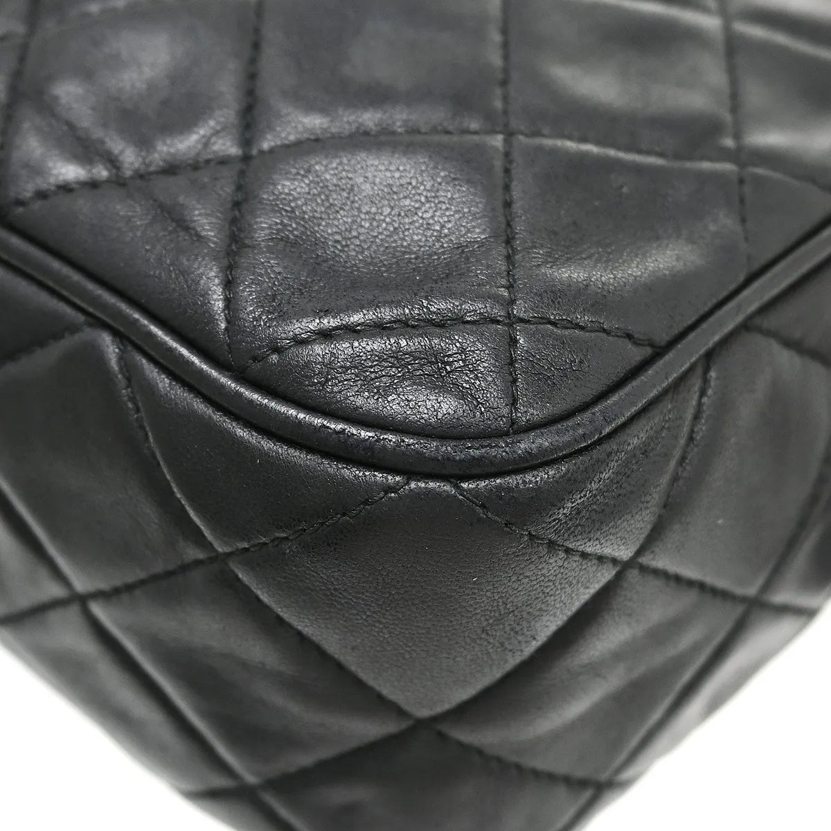 Chanel Vintage Camera Tassel Quilted Leather, Black, Leather, Shoulder Bag