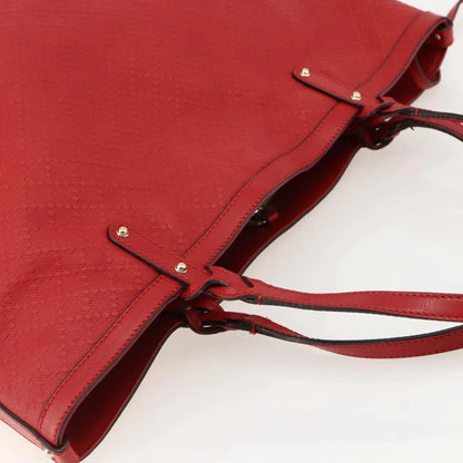 Gucci Craft Tote Diamante Leather, Red, PVC, Tote Bag