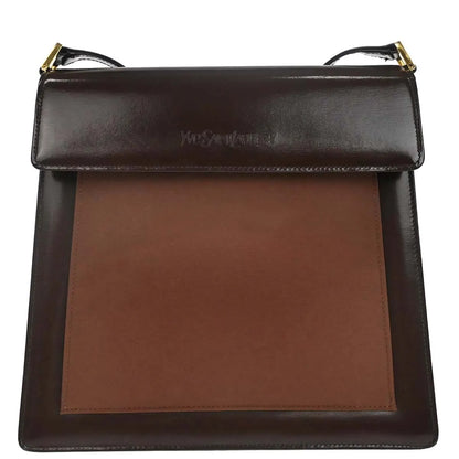Saint Laurent Vintage Leather, Brown, Leather, Shoulder Bag