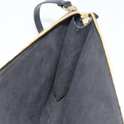 Louis Vuitton Pochette Accessoires Epi, Black, Leather, Clutch