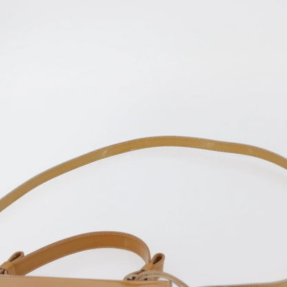 Salvatore Ferragamo Gancini Patent Leather, Beige, Patent Leather, Handbag