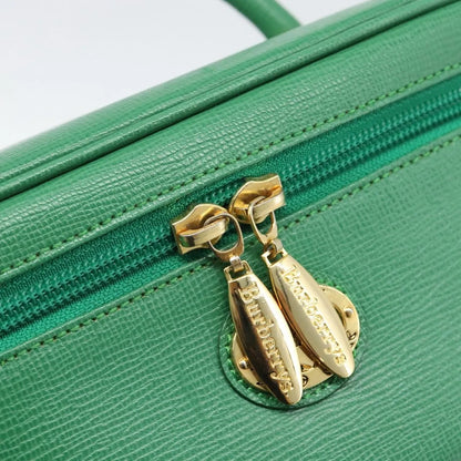 Burberry Vanity Leather, Green, Leather, Clutch