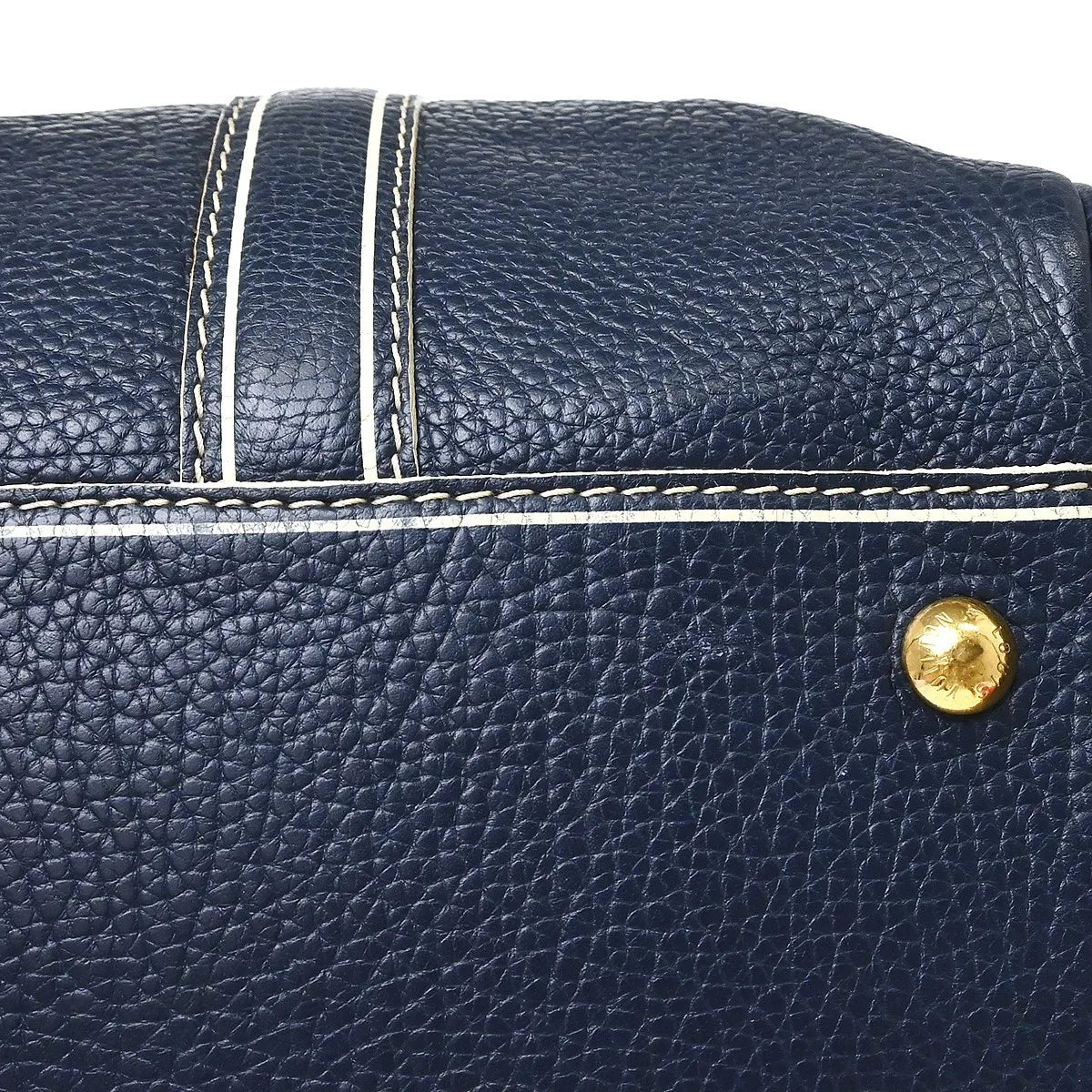 Louis Vuitton Carryall Leather, Blue, Leather, Travel Bag