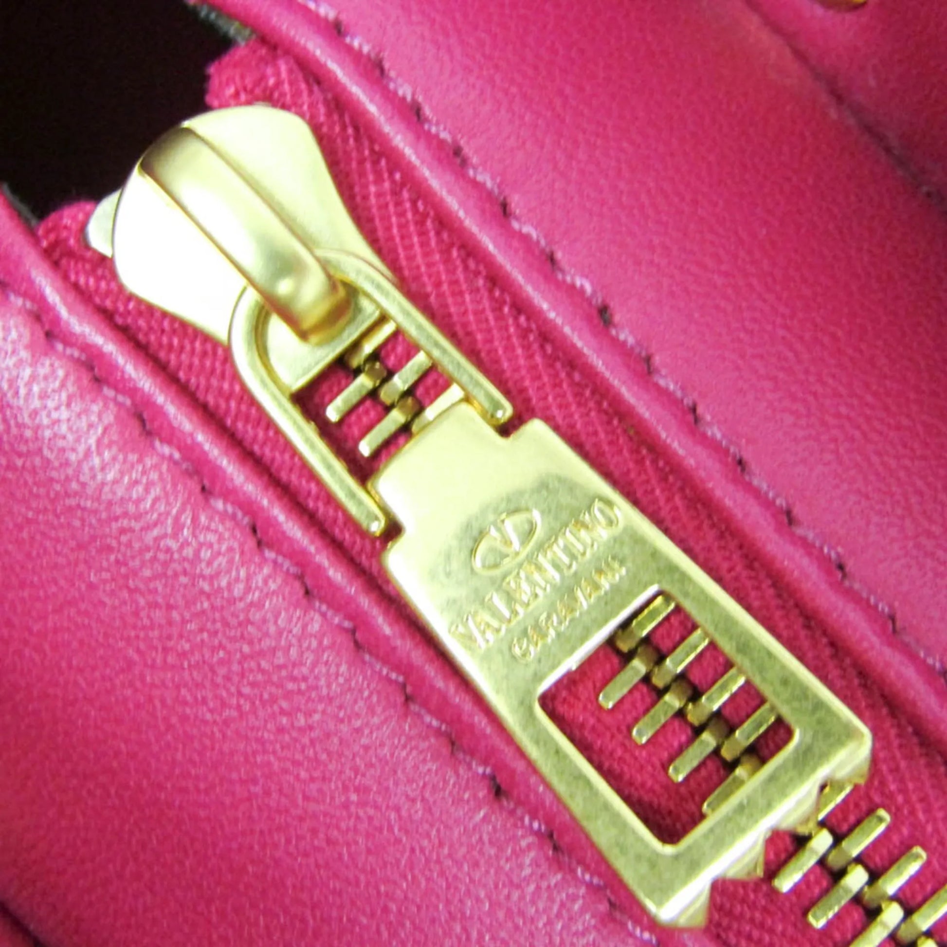 Valentino Garavani One Stud Top Handle Leather, Pink, Leather, Handbag