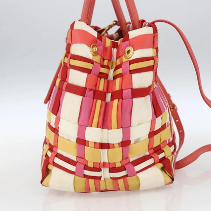 Prada Open Convertible Tote Woven Tessuto, Multicolour, Nylon, Tote Bag