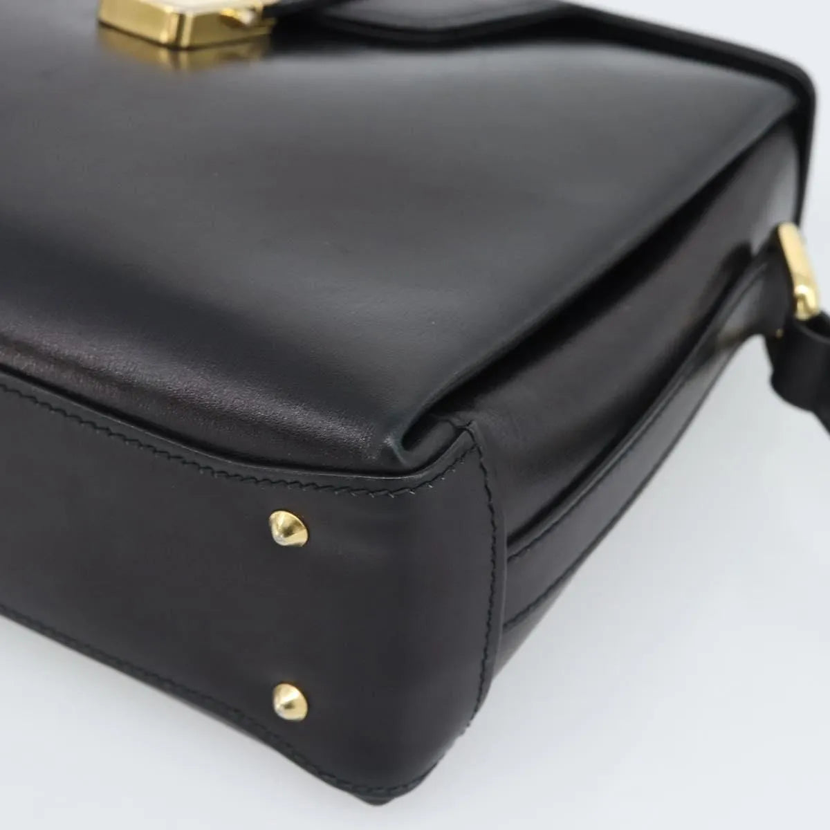 Gucci Vintage Leather, Black, Leather, Shoulder Bag