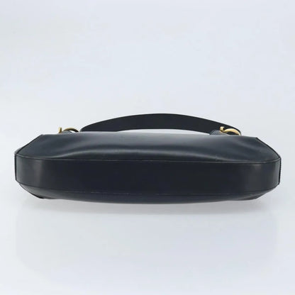 Salvatore Ferragamo Gancini Leather, Navy, Leather, Handbag