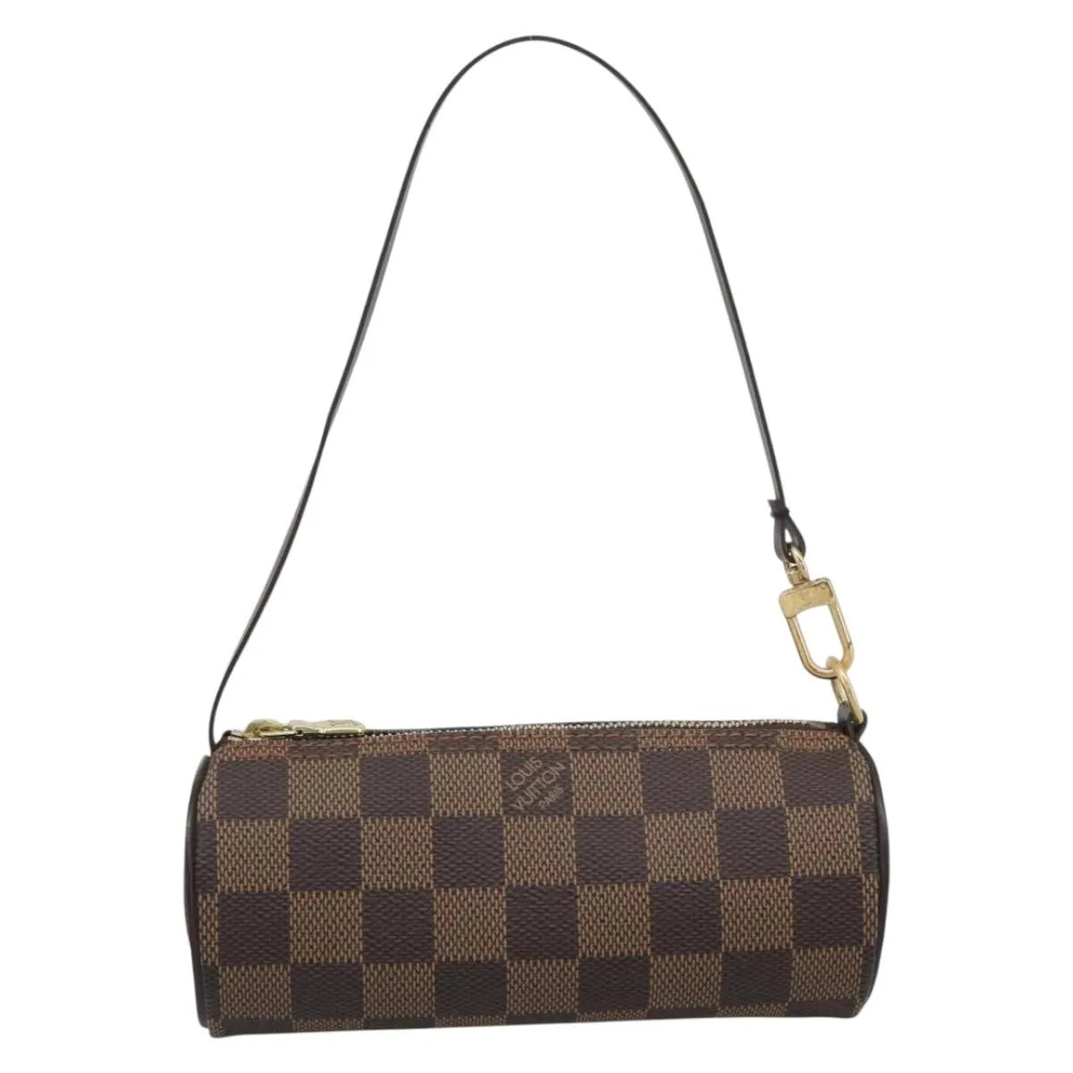Louis Vuitton Papillon Pochette Damier Ebene, Brown, Canvas, Clutch