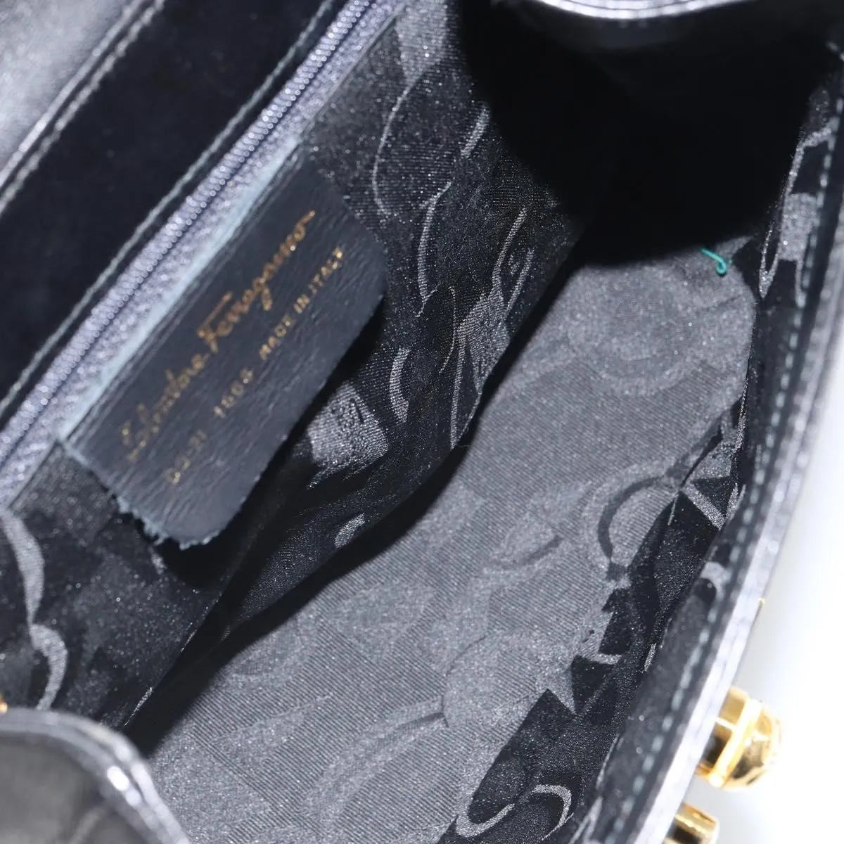 Salvatore Ferragamo Vintage Leather, Black, Leather, Handbag