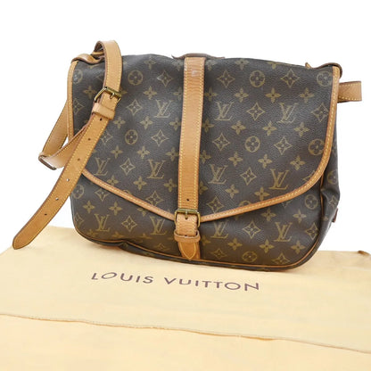 Louis Vuitton Saumur Monogram Canvas, Brown, Canvas, Shoulder Bag