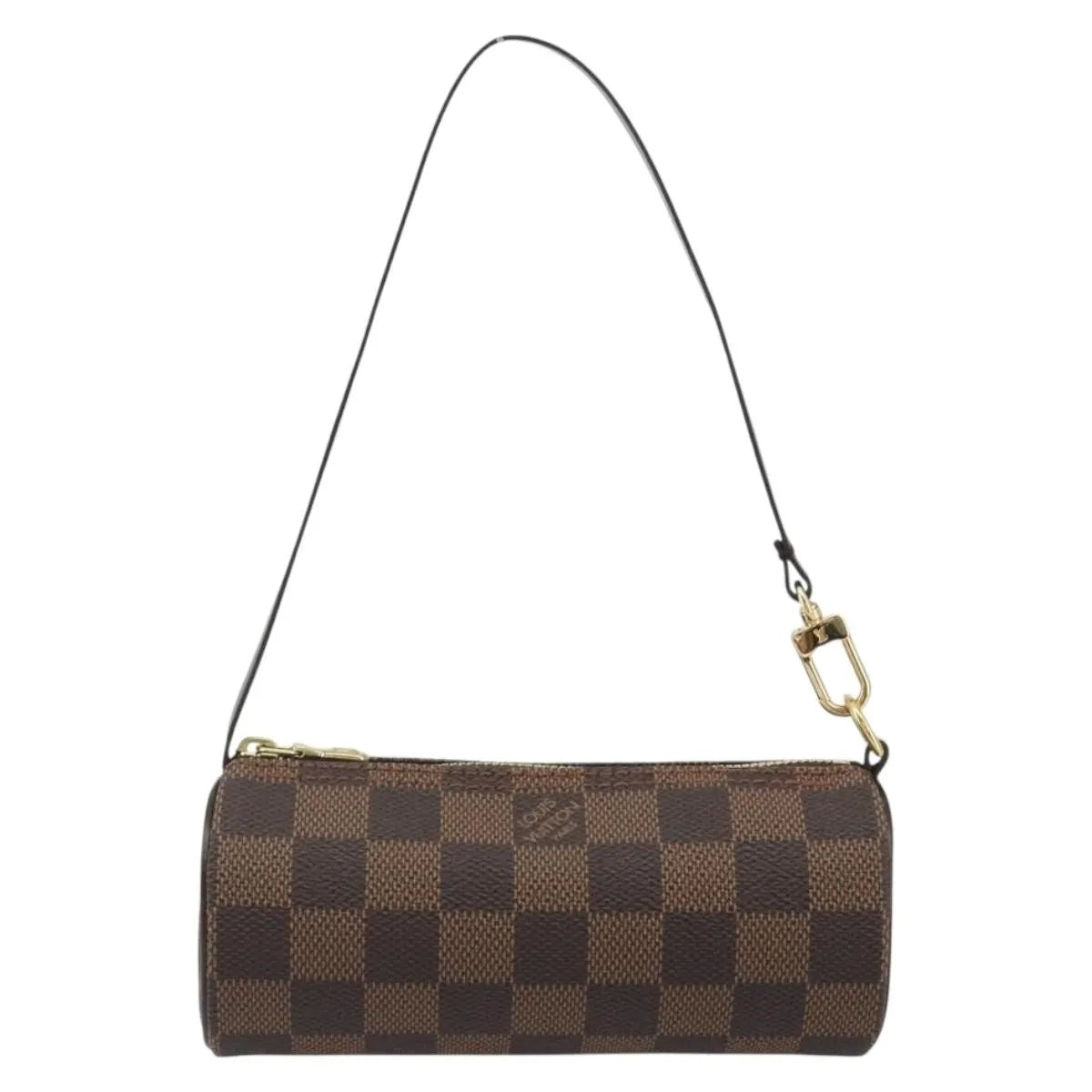 Louis Vuitton Papillon Pochette Damier Ebene, Brown, Canvas, Clutch