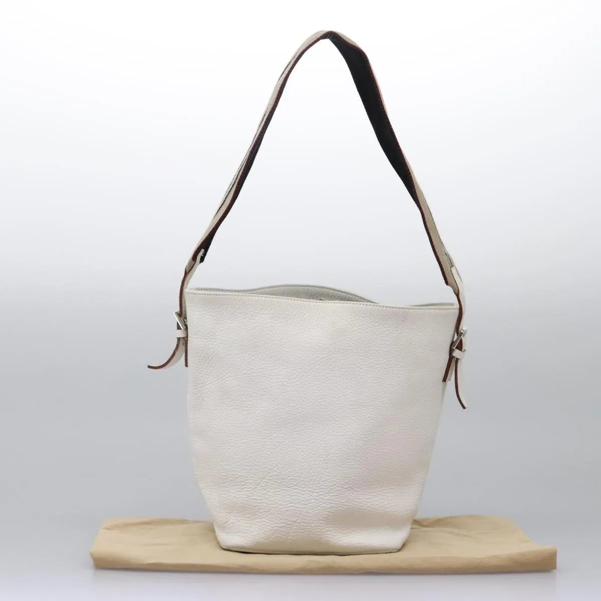 Burberry Vintage Leather, White, Leather, Shoulder Bag