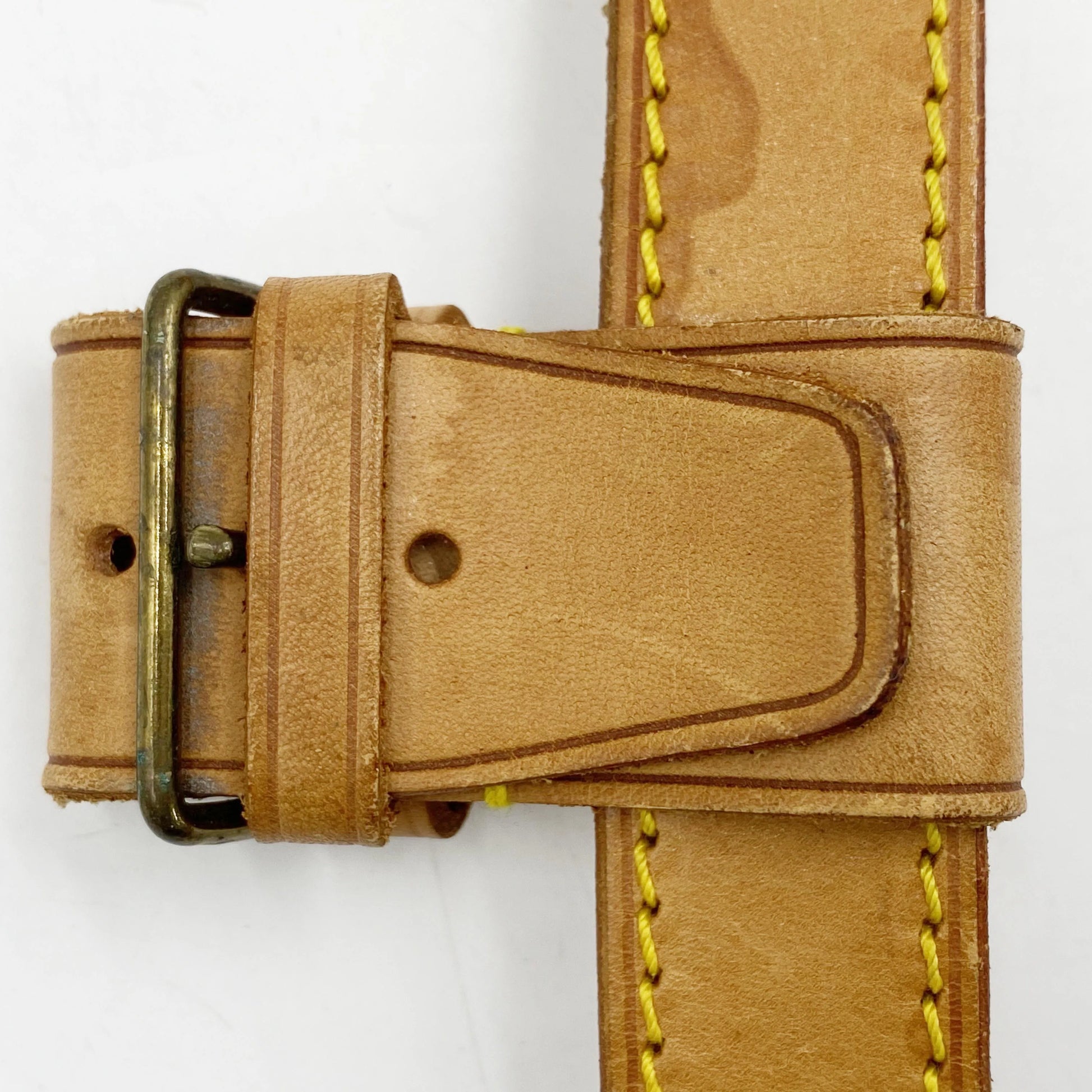 Louis Vuitton Adjustable shoulder strap leather, Brown, Leather, Straps