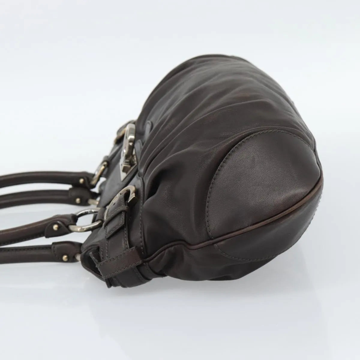 Salvatore Ferragamo Marisa Leather, Brown, Leather, Handbag