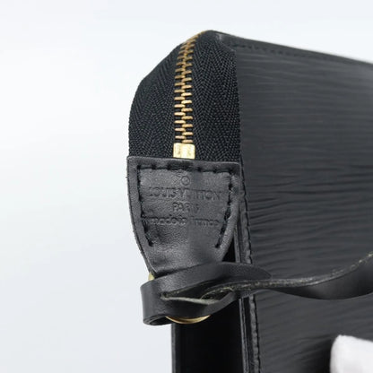 Louis Vuitton Pochette Accessoires Epi, Black, Leather, Clutch
