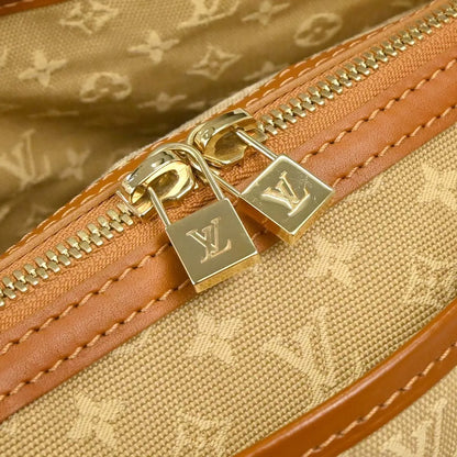Louis Vuitton Sac Mary Kate Mini Lin, Beige, Canvas, Handbag