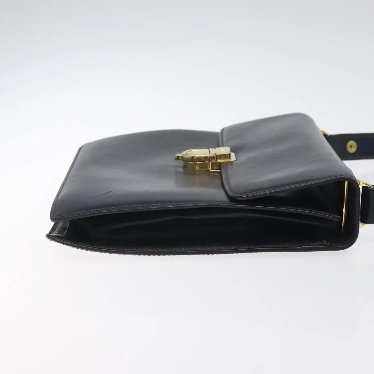 Celine Vintage Leather, Navy, Leather, Shoulder Bag