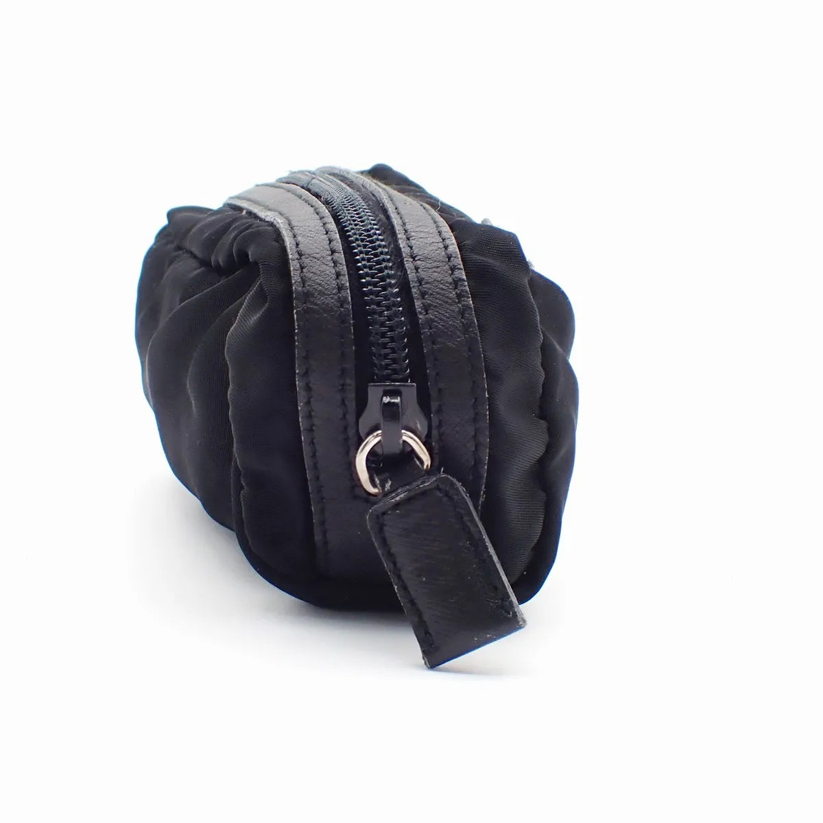 Prada Padded Zip Belt Tessuto, Black, Nylon, Clutch