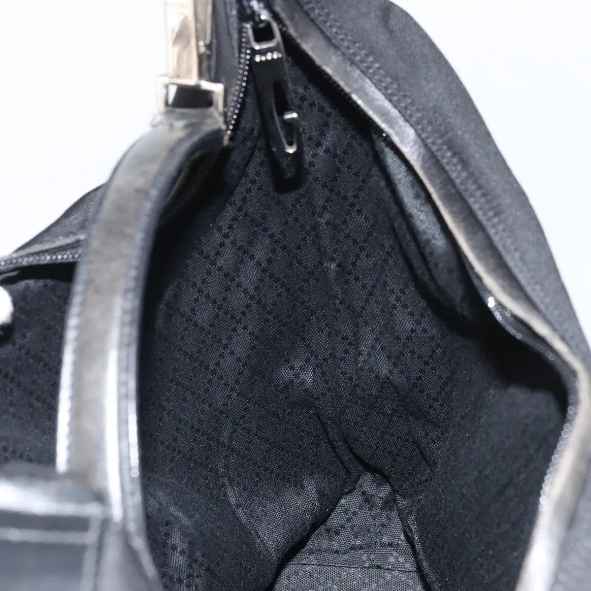 Gucci Vintage Nylon, Black, Nylon, Shoulder Bag