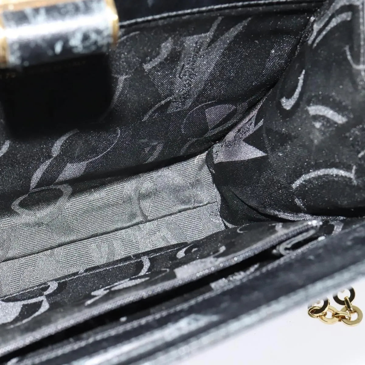 Salvatore Ferragamo Shoulder Leather, Black, Leather, Shoulder Bag