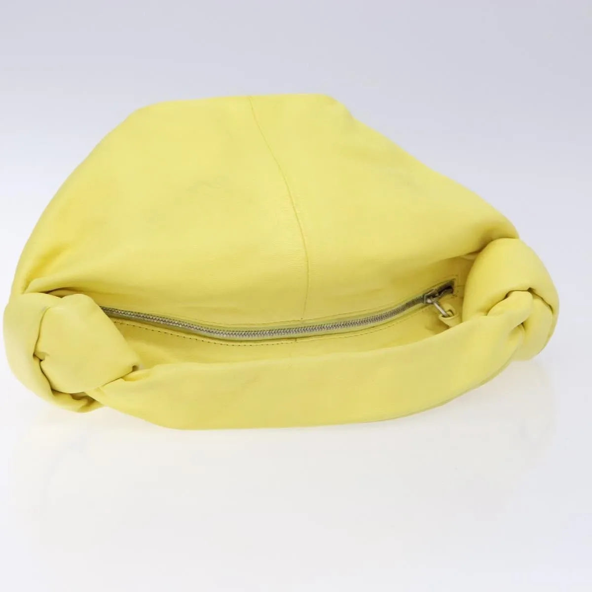 Bottega Veneta Double Knot Hobo Leather, Yellow, Leather, Handbag