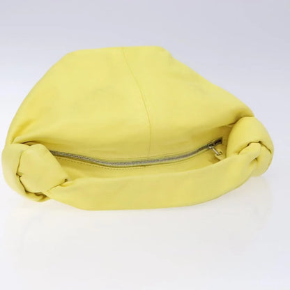 Bottega Veneta Double Knot Hobo Leather, Yellow, Leather, Handbag