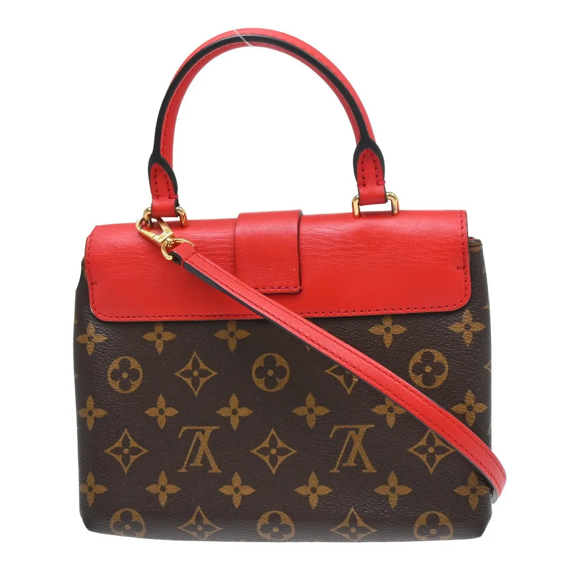 Louis Vuitton Locky Monogram Canvas with Leather, Brown, Canvas, Handbag