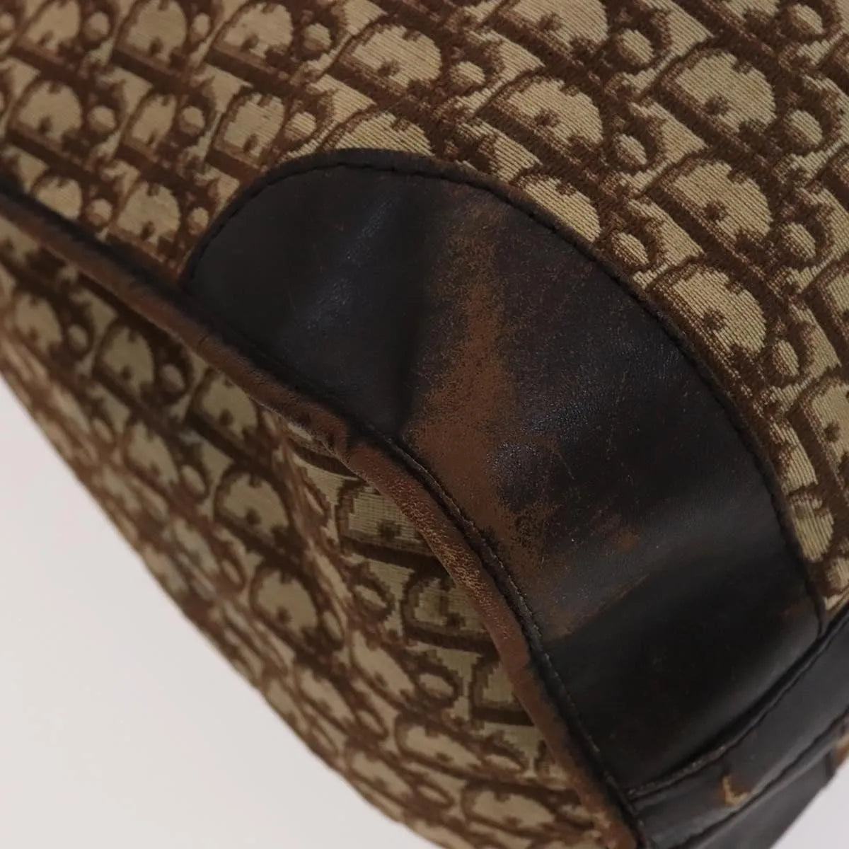 Christian Dior Vintage Trotter Boston Diorissimo Canvas, Brown, Canvas, Handbag