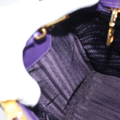 Prada Galleria Double Zip Tote Saffiano Leather, Purple, Leather, Handbag