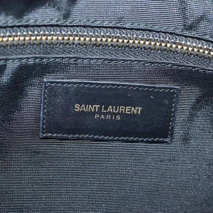 Saint Laurent Reversible North South Shopper Tote Leather, Gray, Leather, Tote Bag