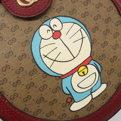 Gucci Doraemon Round Printed Mini GG Coated Canvas, Beige, Canvas, Shoulder Bag