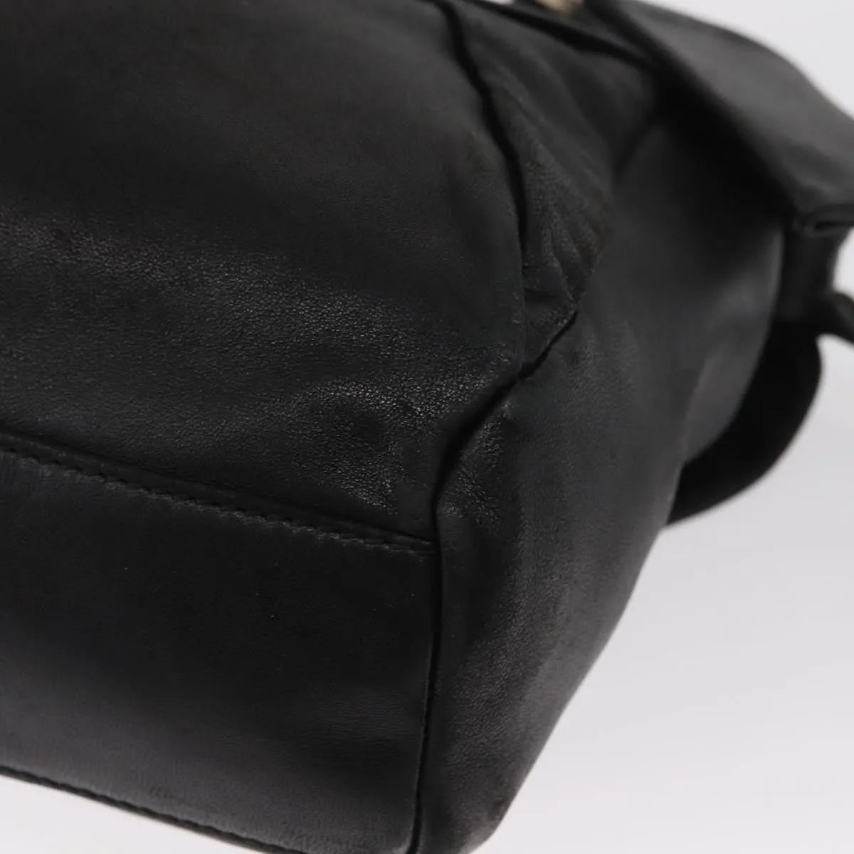 Salvatore Ferragamo Vintage Leather, Black, Leather, Tote Bag